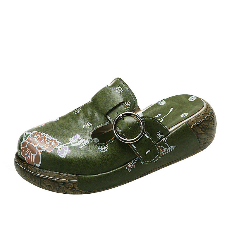 Boho Floral Sophie Laurie Platform Clogs Sandals