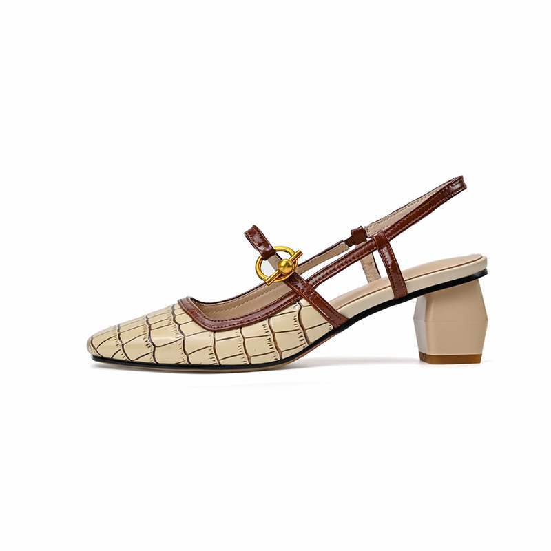 Chic Square Toe Mary Jane Heels by Sophie Laurie