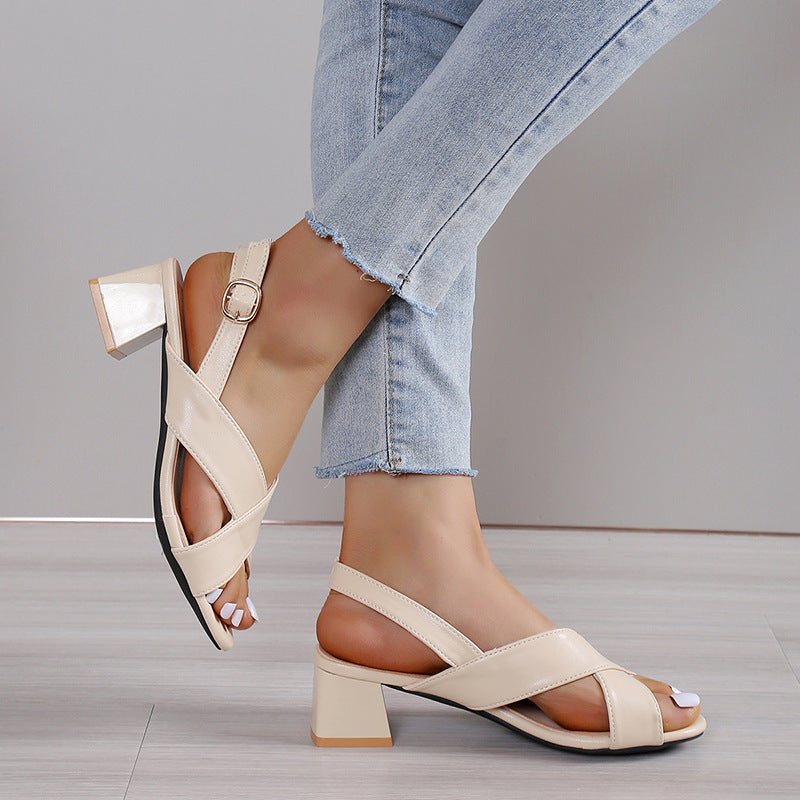 Chic Block Heel Sandals Sophie Laurie Ankle Strap