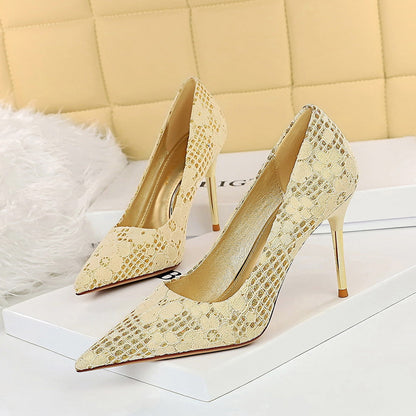 Elegant Sequin Stiletto Heels by Sophie Laurie