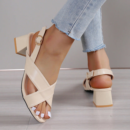 Chic Block Heel Sandals Sophie Laurie Ankle Strap