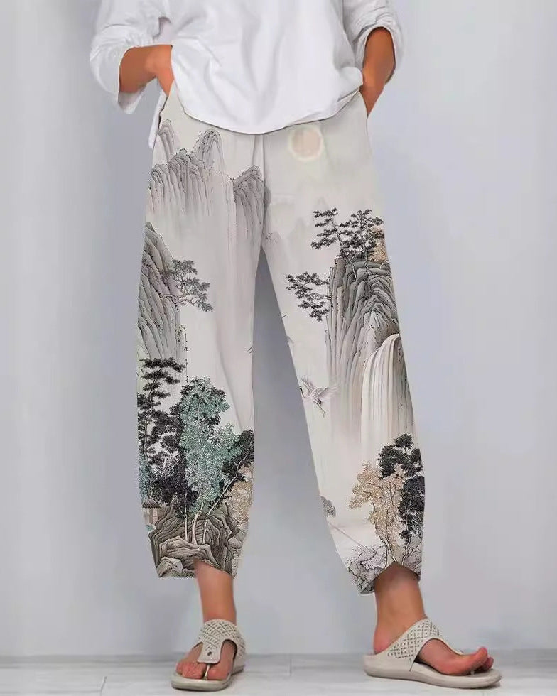 Artful Linen Sophie Laurie 3D Pattern Pants