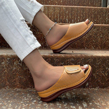 Hollow Platform Sandals Sophie Laurie Women’s Slides