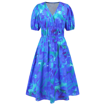 Bohemian Floral V-Neck Dress by Sophie Laurie