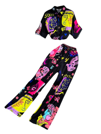 Vibrant Print Sophie Laurie Women's Loose Summer Set