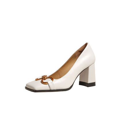 Retro Square Toe Heels by Sophie Laurie