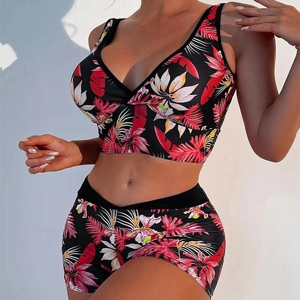 Vibrant Printed Boxer Bikini by Sophie Laurie