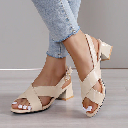 Chic Block Heel Sandals Sophie Laurie Ankle Strap