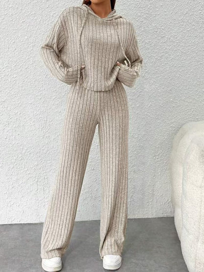 Cozy Striped Sophie Laurie Hoodie Lounge Set