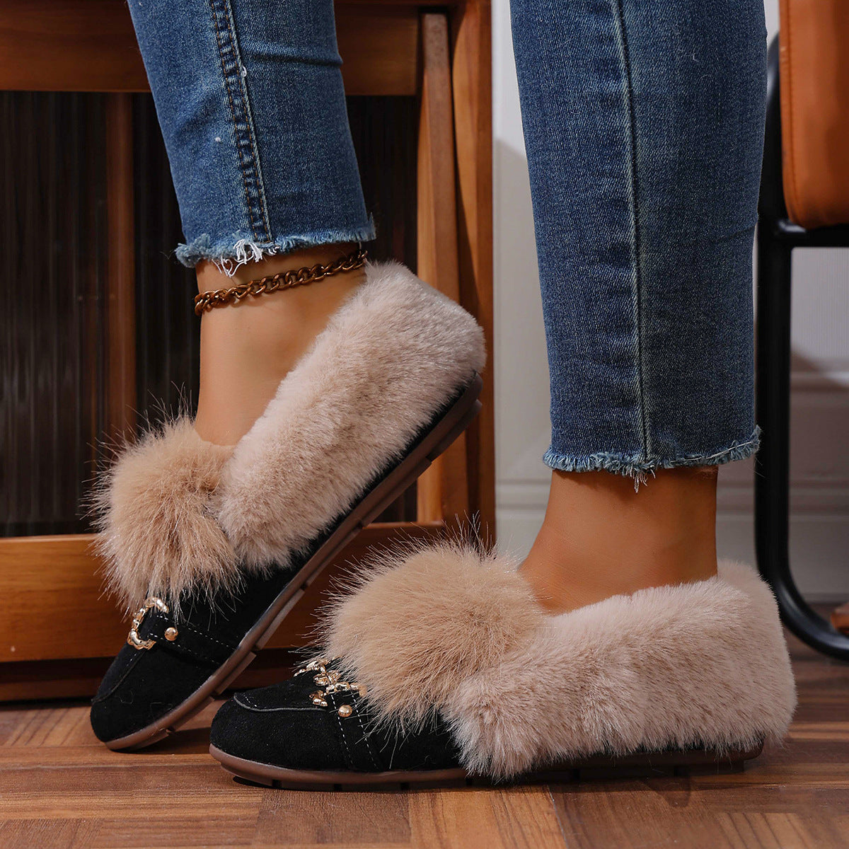 Velvet Plush Loafers by Sophie Laurie