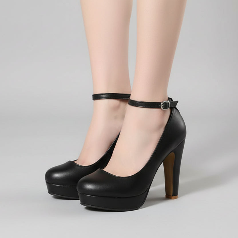 Elegant Chunky Heel Pumps by Sophie Laurie