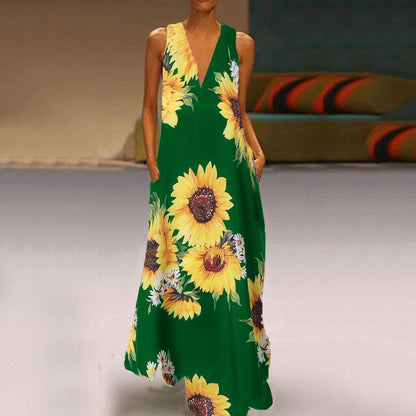 Boho Floral Sophie Laurie Sleeveless Maxi Dress