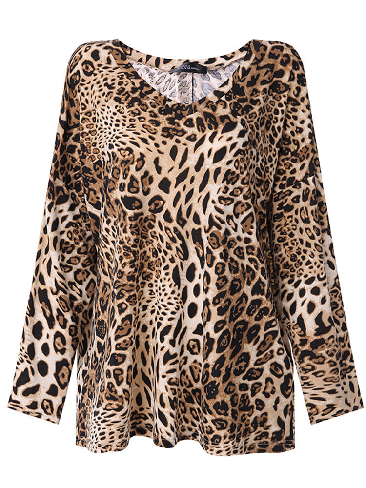 Leopard Print V-Neck Top by Sophie Laurie