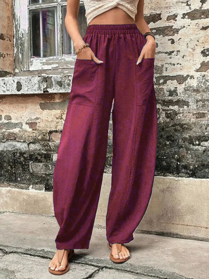 Relaxed Fit Sophie Laurie Harem Pants with Pockets