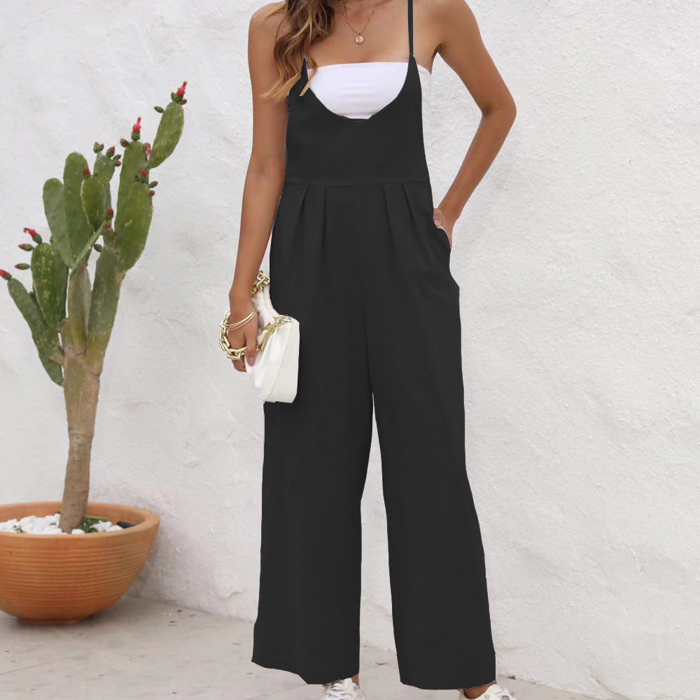 Chic Linen Blend Sophie Laurie Casual Jumpsuit