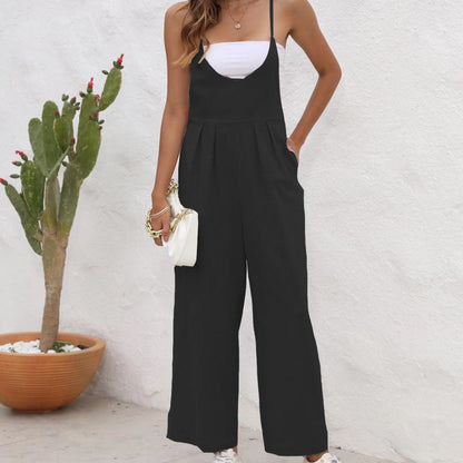 Chic Linen Blend Sophie Laurie Casual Jumpsuit