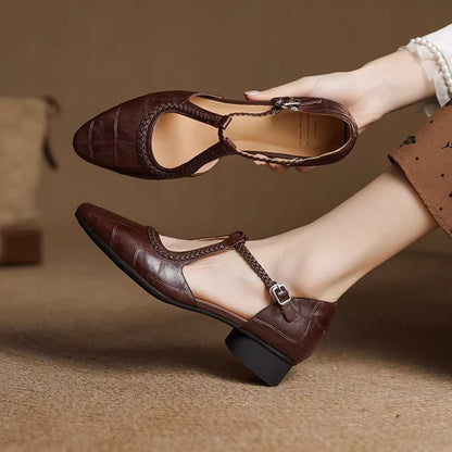 Retro Mary Jane Chunky Heels by Sophie Laurie