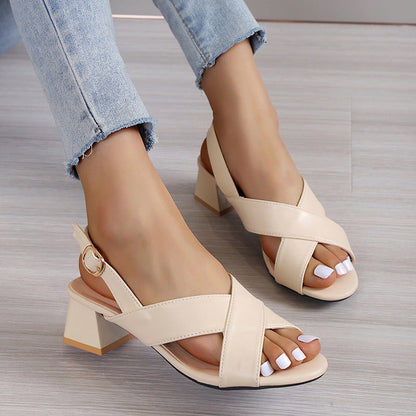 Chic Block Heel Sandals Sophie Laurie Ankle Strap
