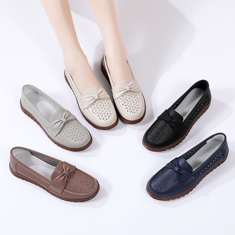 Elegant Comfort Sophie Laurie Flat Leather Loafers