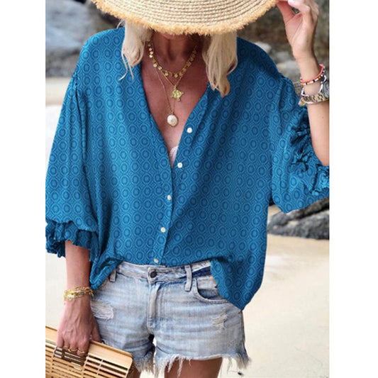 Chic Dot Button Down Blouse by Sophie Laurie