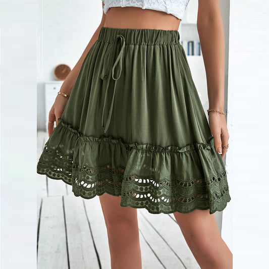 Chic Lace Patchwork Skirt by Sophie Laurie