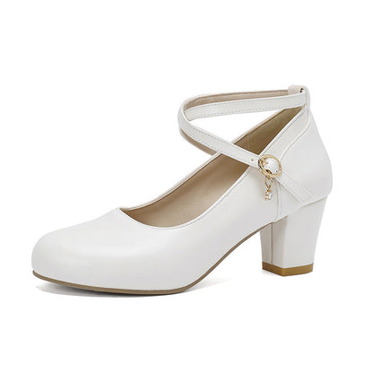 Elegant Chunky Heel Mary Janes by Sophie Laurie