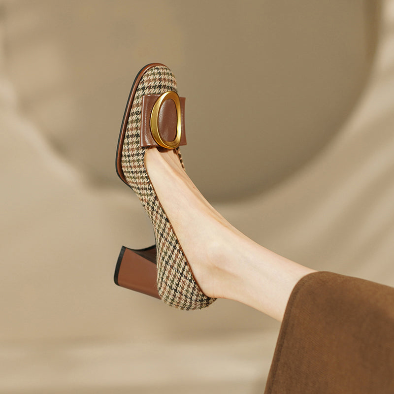 Chic Bow Metal Heels by Sophie Laurie