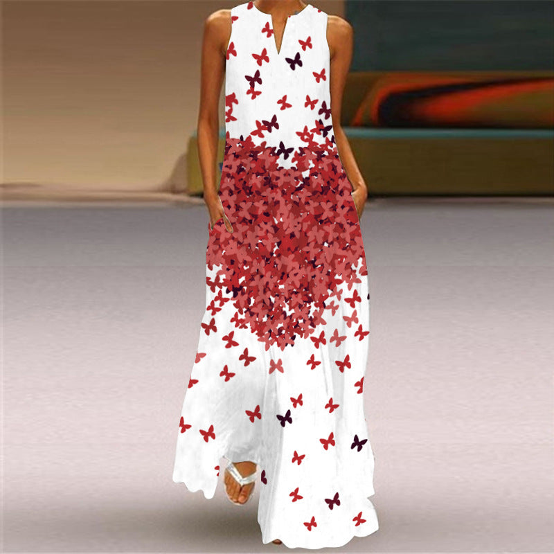 Floral Print Sophie Laurie Sleeveless Maxi Dress