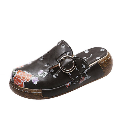 Boho Floral Sophie Laurie Platform Clogs Sandals