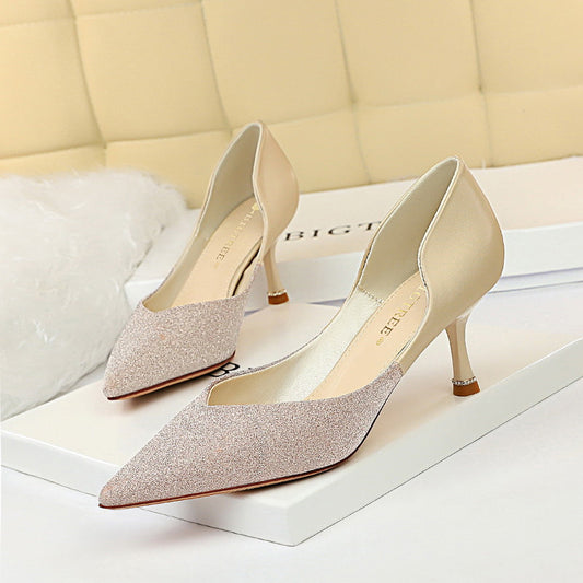 Elegant Color Block Heels by Sophie Laurie