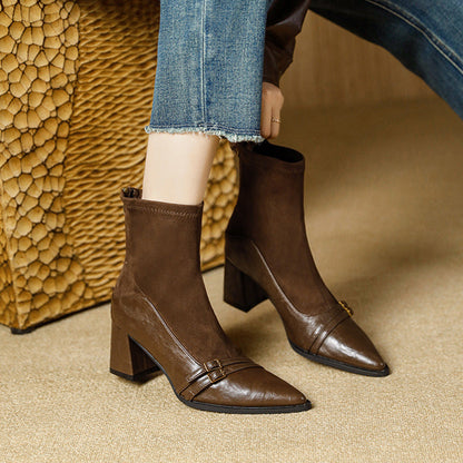 Chic Stretch Pointed Boots by Sophie Laurie