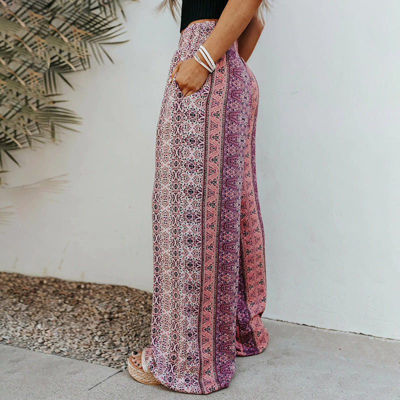 Boho Print Wide Leg Pants by Sophie Laurie
