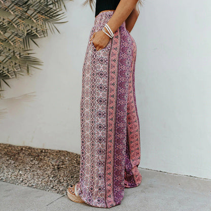 Boho Print Wide Leg Pants by Sophie Laurie
