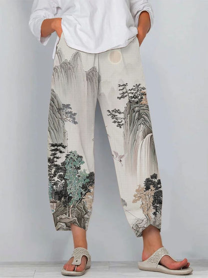 Artful Linen Sophie Laurie 3D Pattern Pants