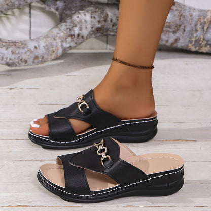 Chic Wedge Sandals Sophie Laurie Plus Size Comfort