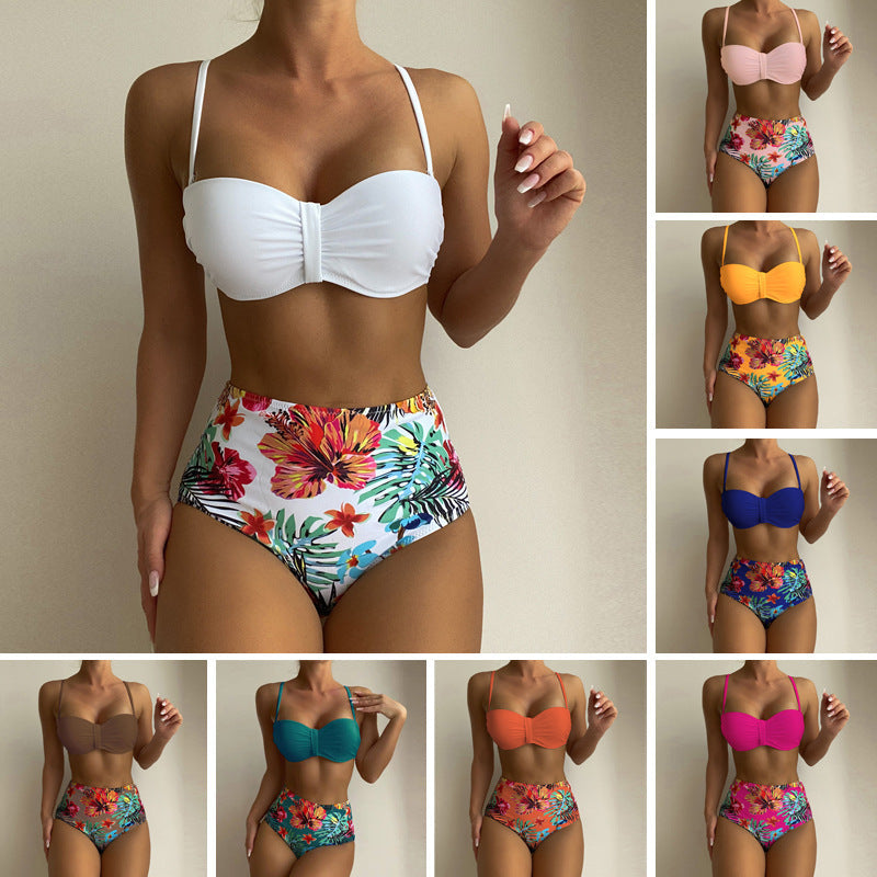 Floral Print High Waist Bikini by Sophie Laurie