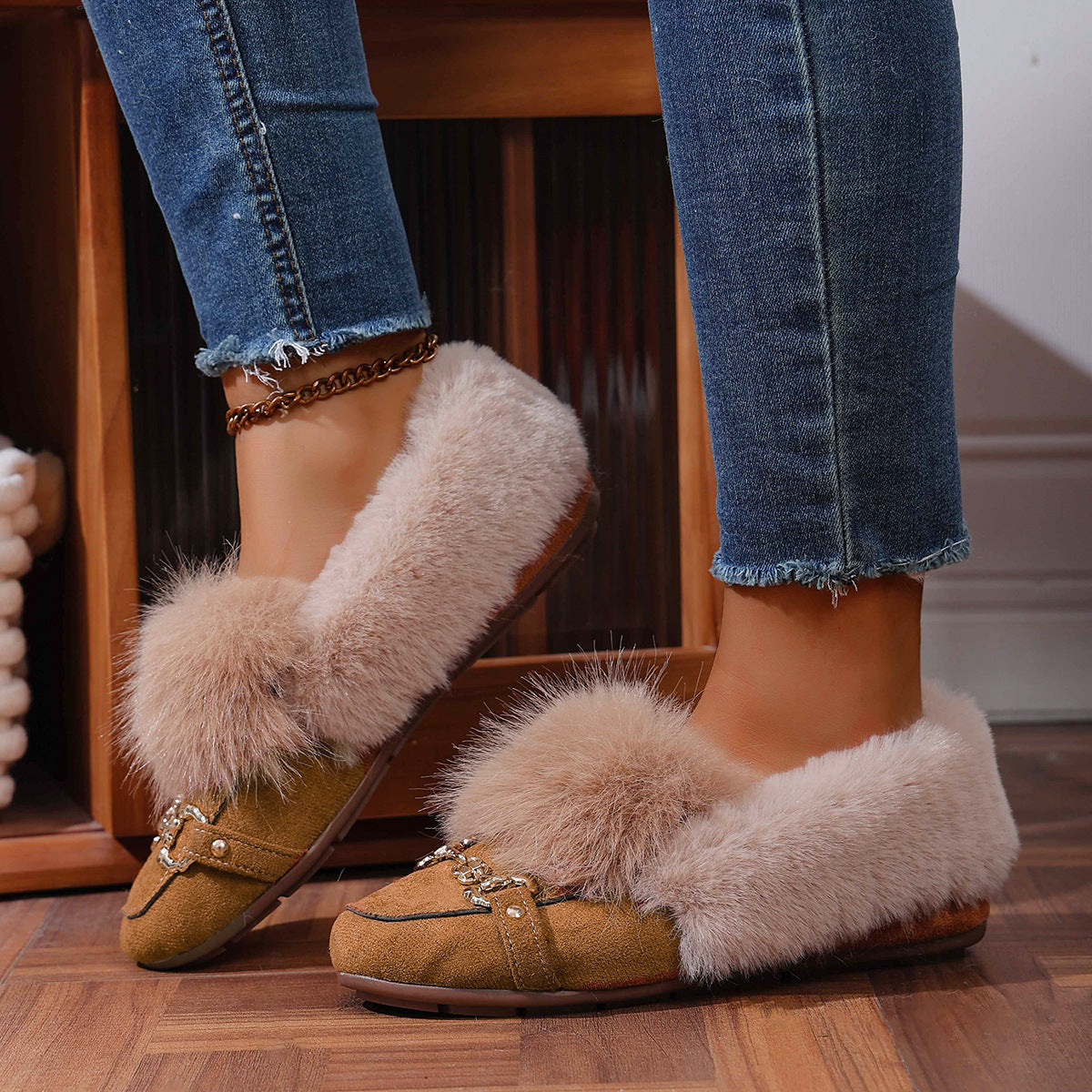 Velvet Plush Loafers by Sophie Laurie
