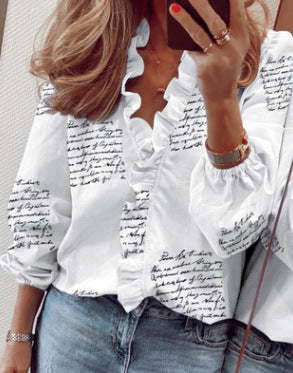 Ruffled Long Sleeve Blouse by Sophie Laurie