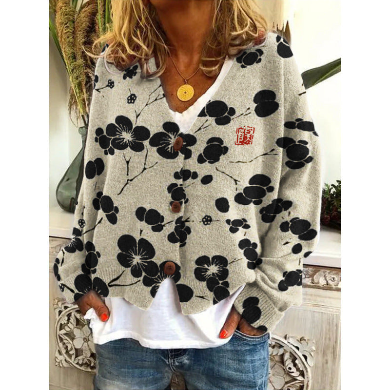 Vibrant Abstract Sophie Laurie Casual Cardigan