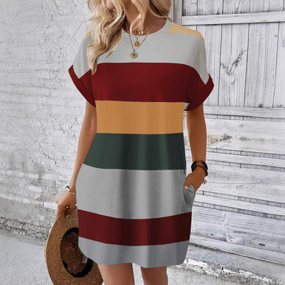 Striped Milk Silk Dress by Sophie Laurie