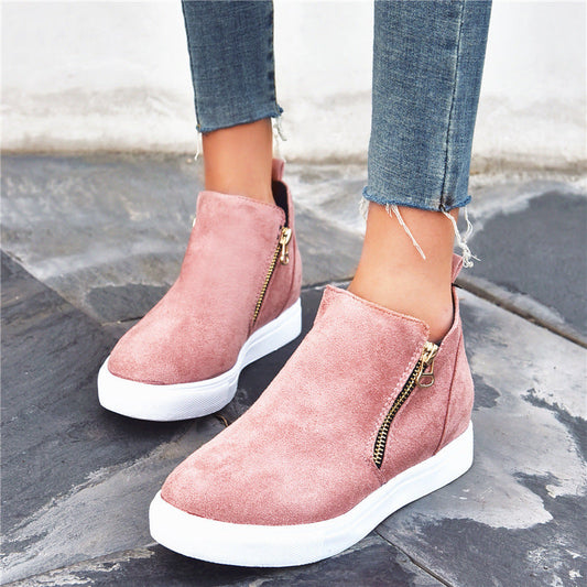 Chic Suede Round Toe Flats by Sophie Laurie