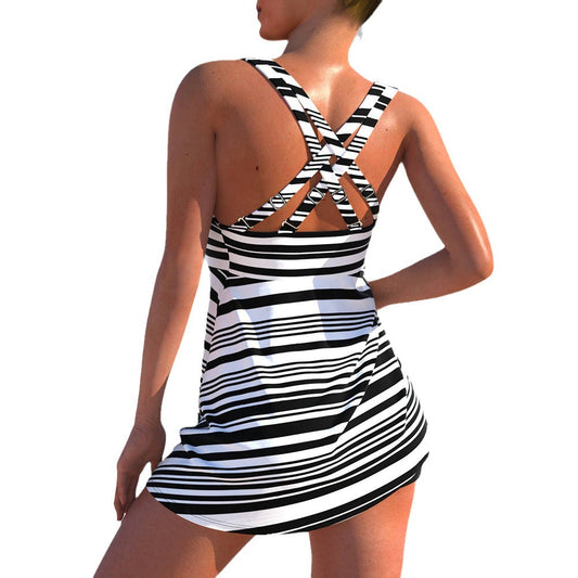 Striped High Waist Bikini Set by Sophie Laurie