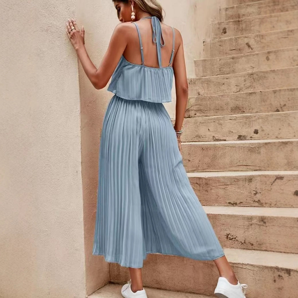 Pleated Loose Jumpsuit by Sophie Laurie