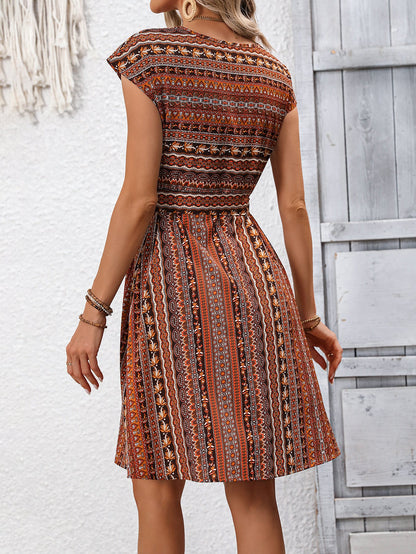 Boho Print A-Line Dress Sophie Laurie Summer Style