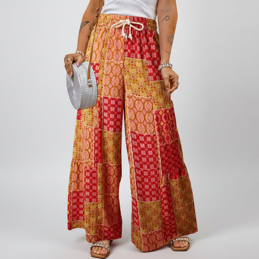 Boho Floral Sophie Laurie Wide Leg Pants
