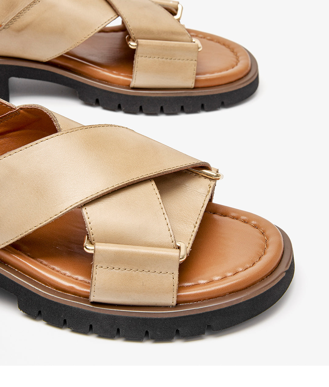 Retro Cross Strap Sandals by Sophie Laurie