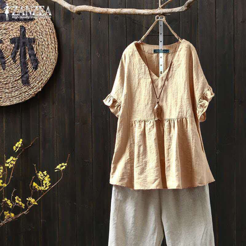 Ruffled Cotton Plus Top Sophie Laurie Pinterest-Inspired