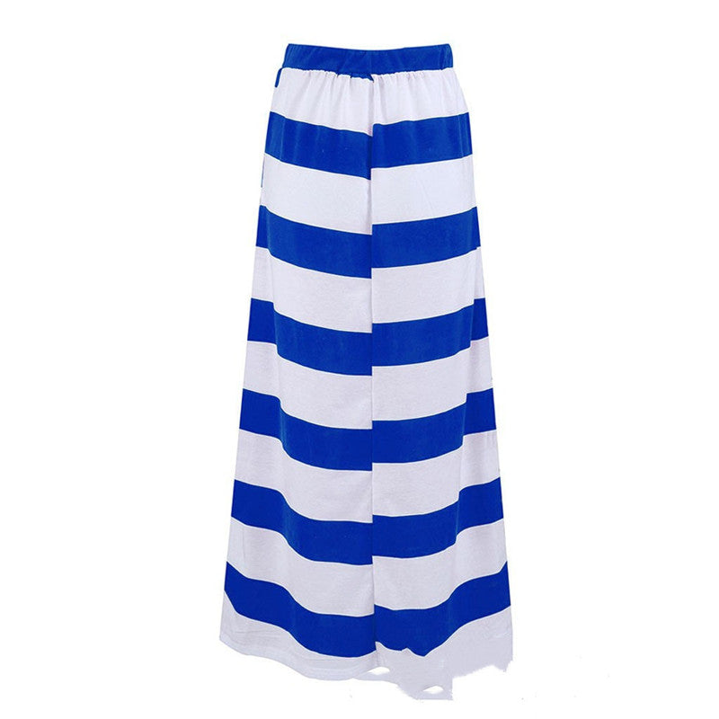 Striped Cotton A-Line Skirt by Sophie Laurie