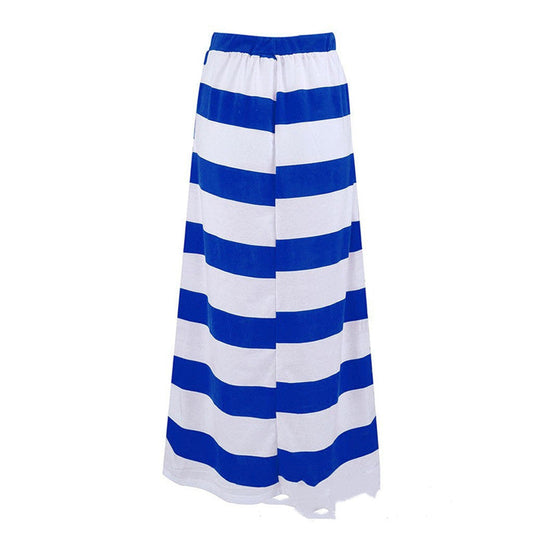 Striped Cotton A-Line Skirt by Sophie Laurie