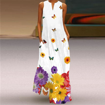 Vibrant Print Long Dress Sophie Laurie